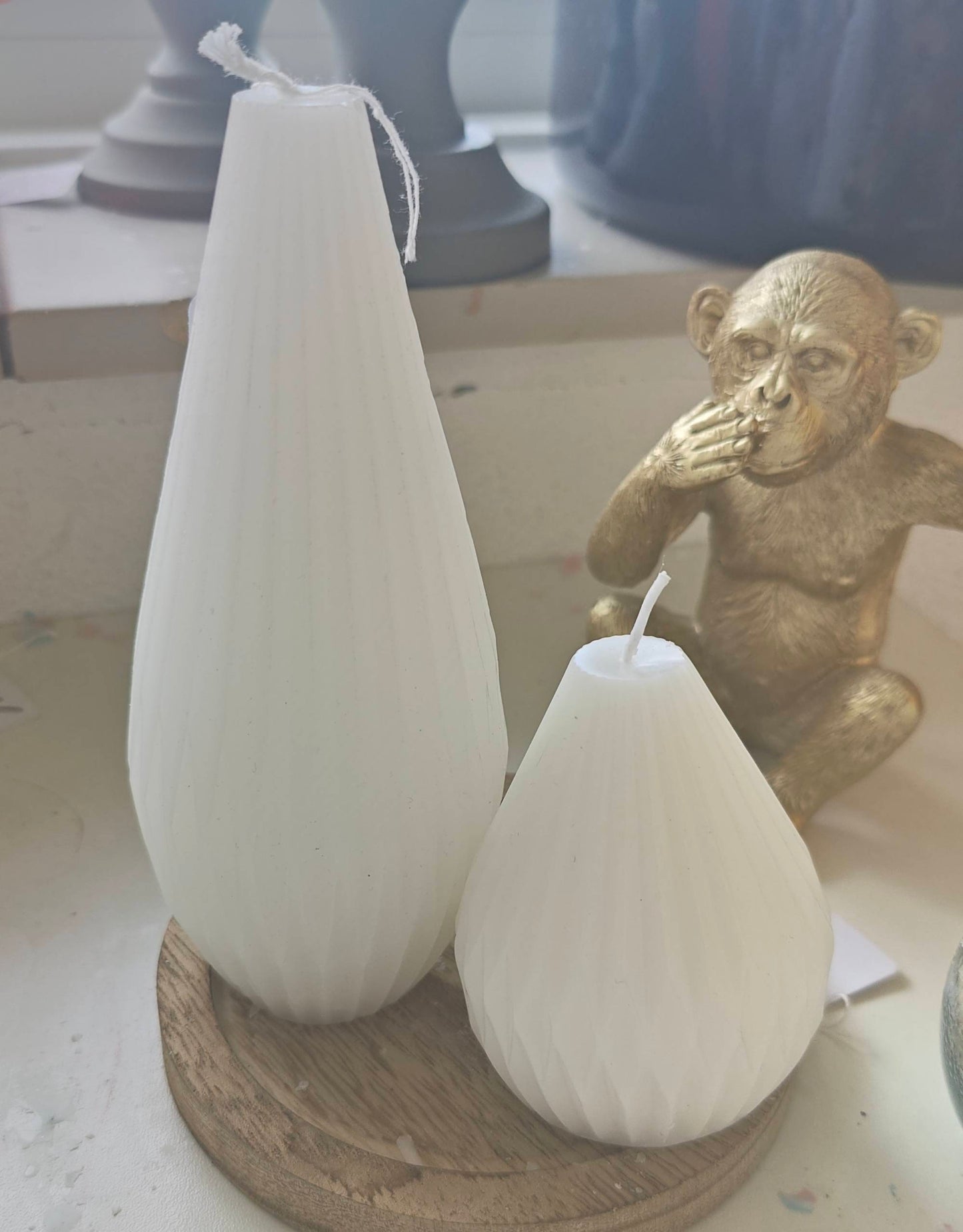 Pear shape modern candle set