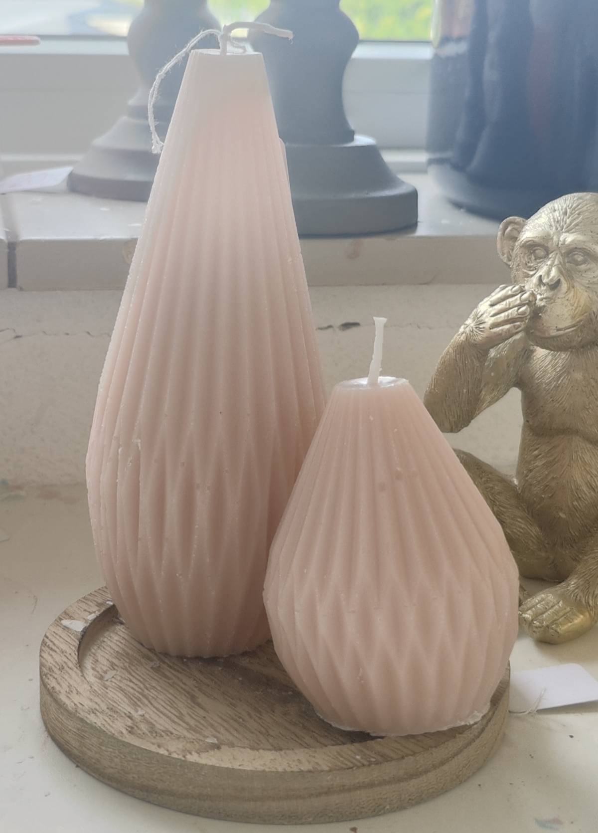 Pear shape modern candle set