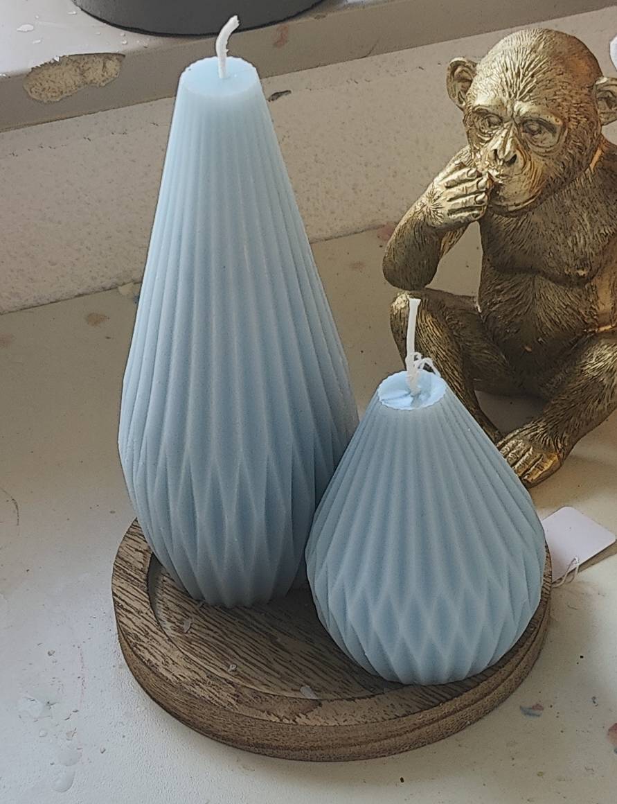 Pear shape modern candle set