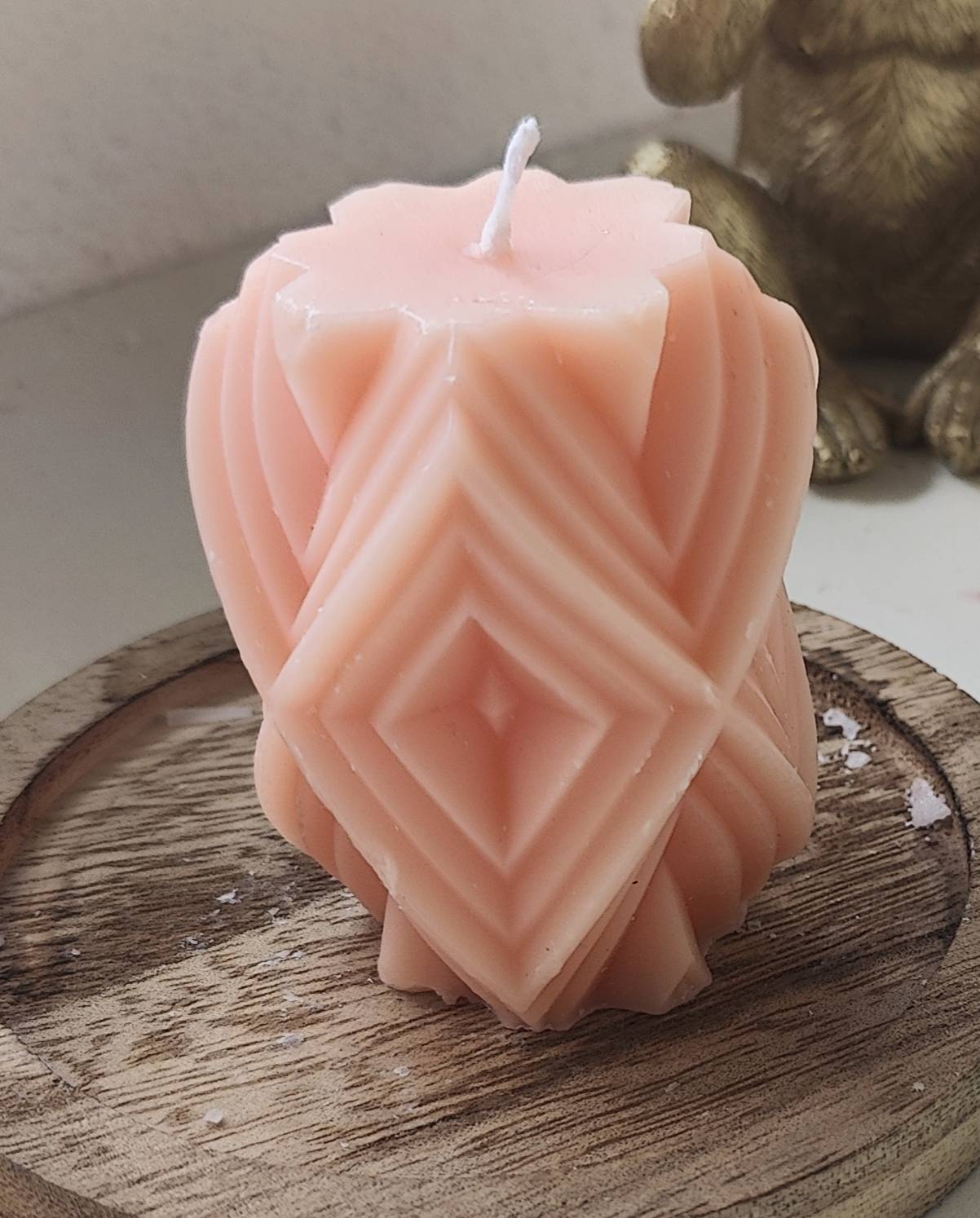 Geometric modern candle light orange