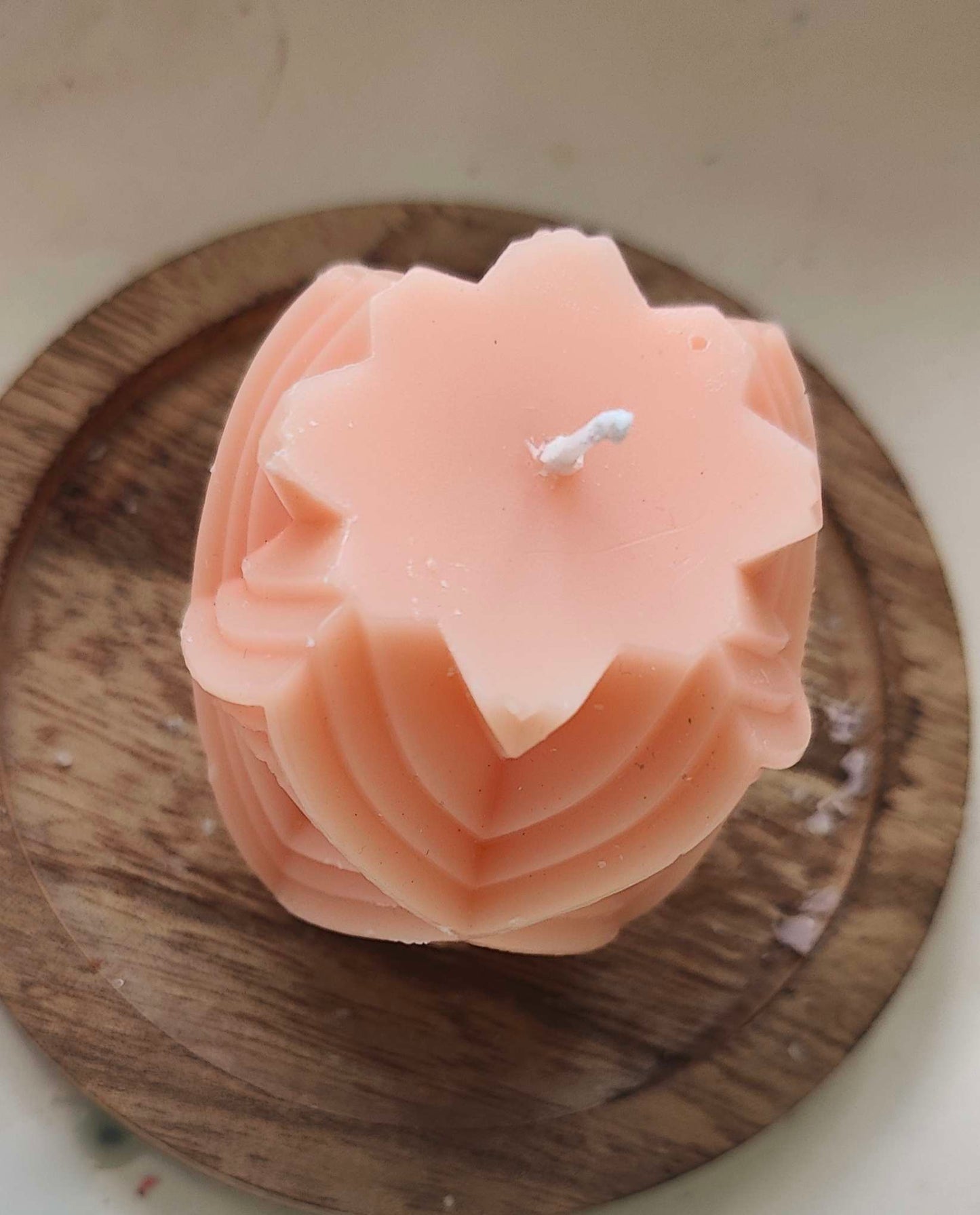 Geometric modern candle light orange