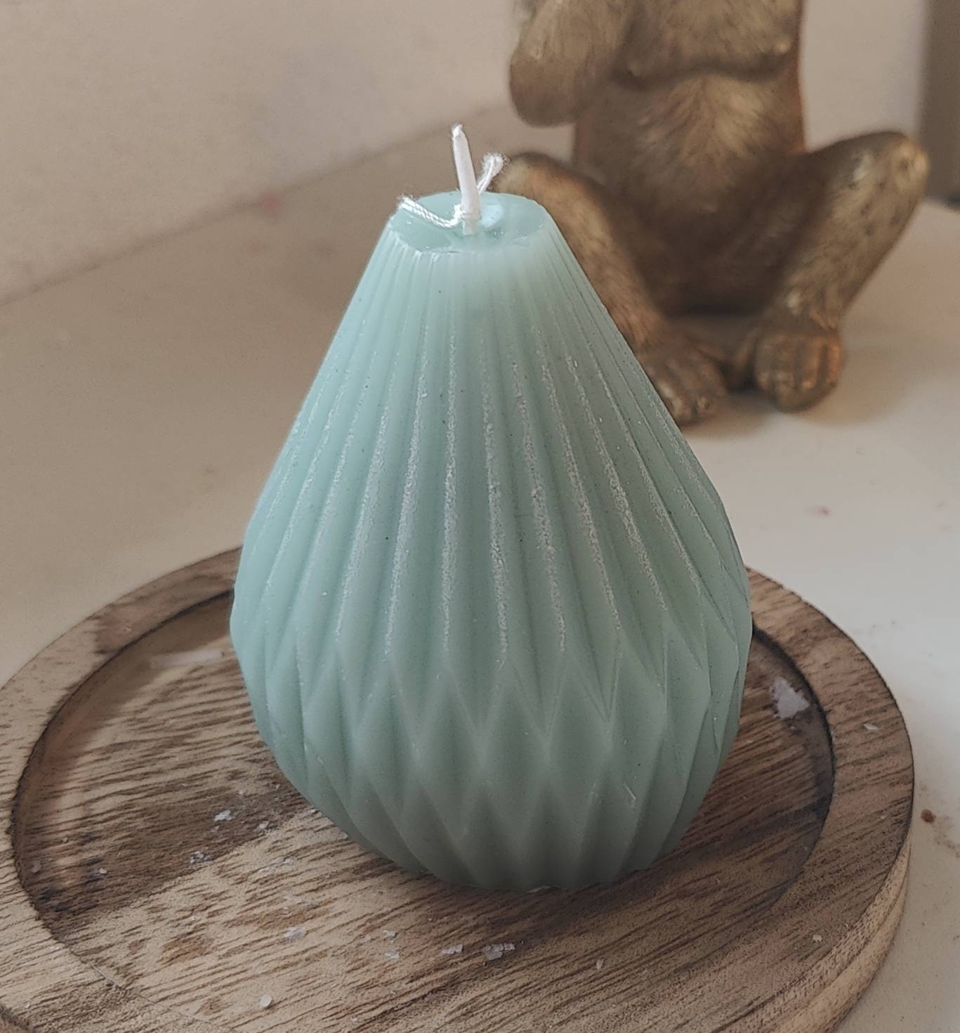 Pear shaped modern candle