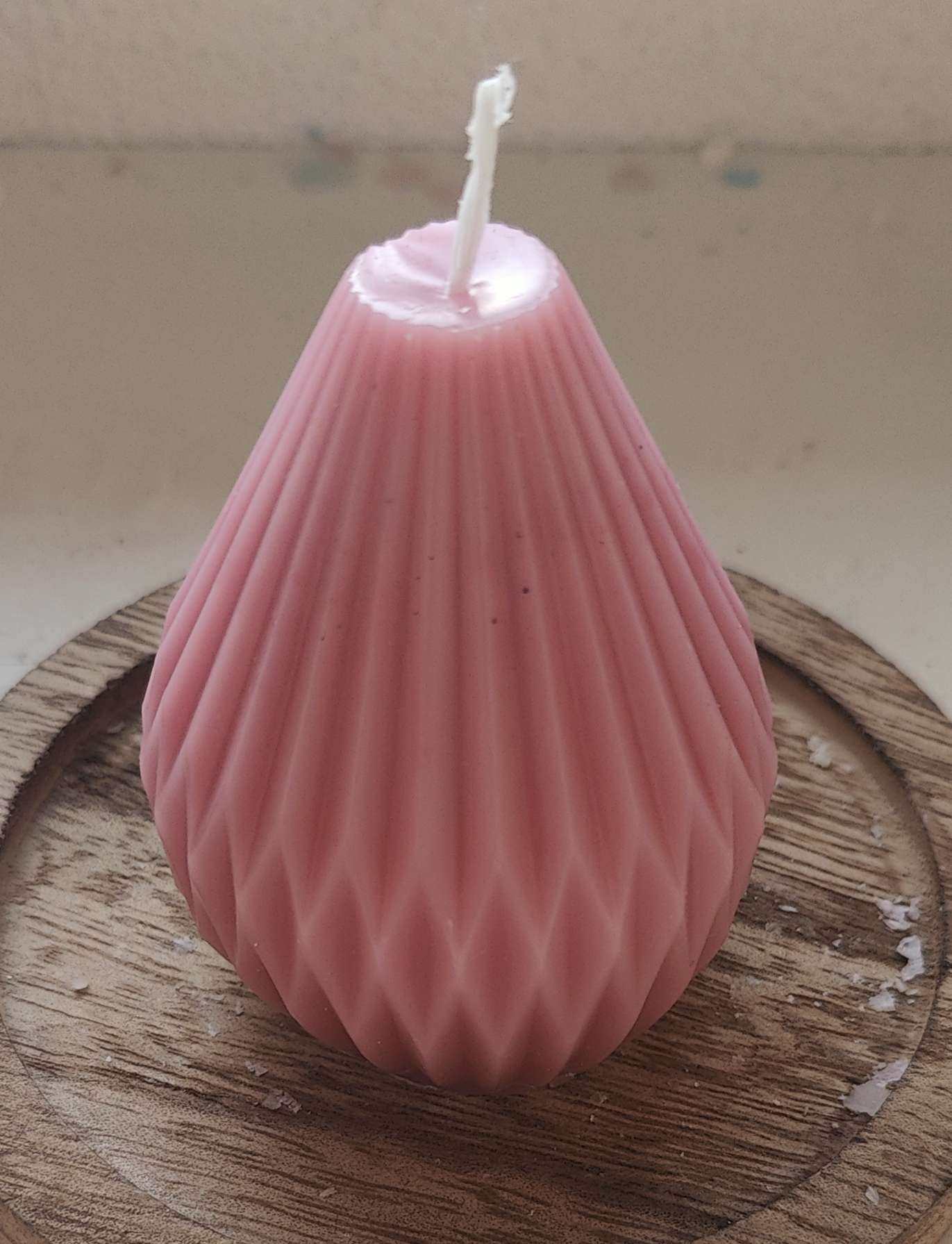 Pear shaped modern candle